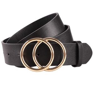 Brand new black belt with gold buckle